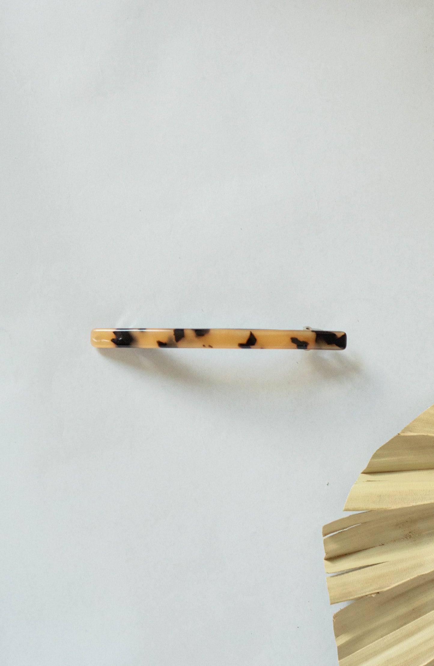 Minimal Thin Long Tortoise Shell Hair Clip