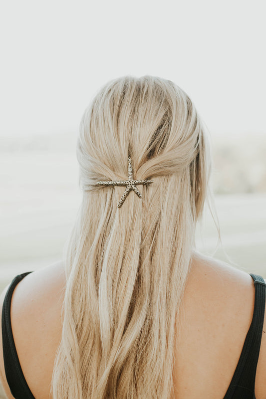 Starfish Hair Clip | Bridal Beach Wedding Hair Accessory | Nautical Maritime Mermaid Ariel Hair Clasp | Stylish Evening Party Summer Style