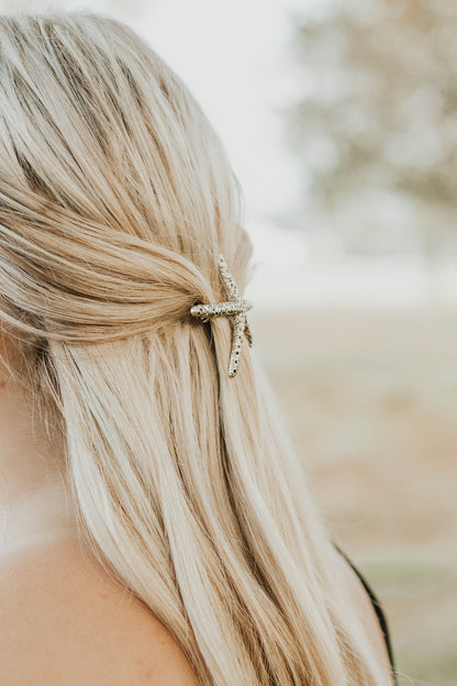 Starfish Hair Clip | Bridal Beach Wedding Hair Accessory | Nautical Maritime Mermaid Ariel Hair Clasp | Stylish Evening Party Summer Style